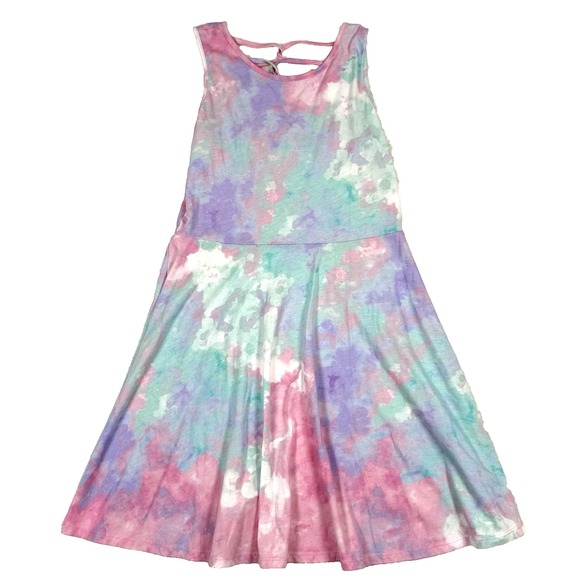 Childrens Place Sleeveless Dress Strappy Back Twirl Dress Girls Size Large 10 12 - Picture 1 of 14